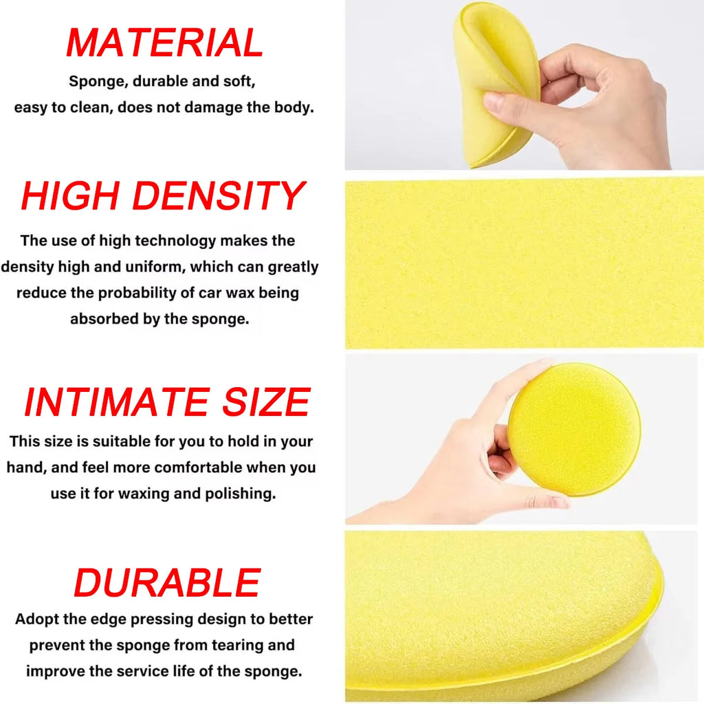 Polishing Sponge Wax Car Applicator Pad Foam Wax Car Polisher Cleaning Pad For Cleaning Car Waxing Sponge Auto Parts 12pcs/1pack