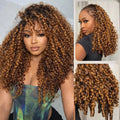 P427 Highlight Burmese Curly Feather Crochet Hair Pre Separated Knotless Crochet Extension With Spiral Curly End For Braiding