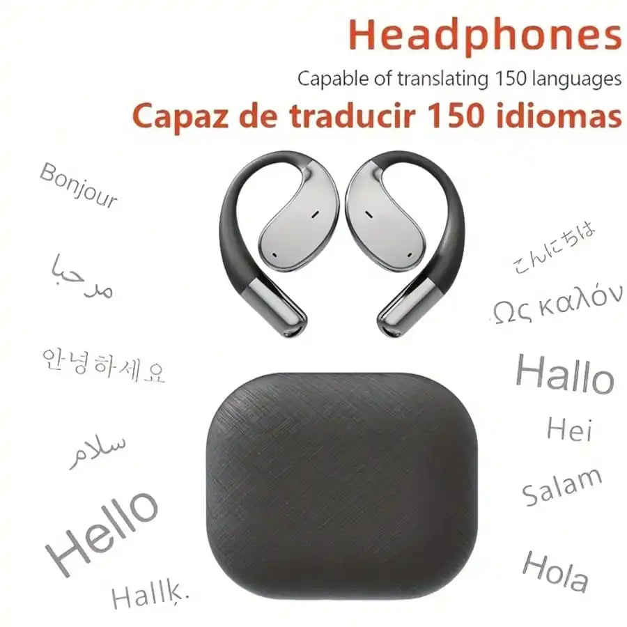 AI Translator Headphones Smart Voice Translation Earbuds 150 Languages Online Translator Bluetooth-Compatible In Ear Headphones Real Time Translator Device For Business Travel And Daily Use