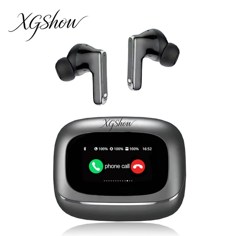XGSHOW Tour Pro6 Bluetooth 6.0 Earphones LCD Full Color Screen 2026 New In Ear ANC Noise Reduction Ultra Long Endurance Earbuds