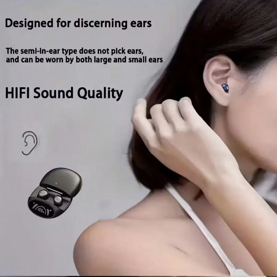 New Wireless Earbuds With Sliding Cover, Unisex Mini Earphones Compatible With All Smartphones, Portable And Wearable