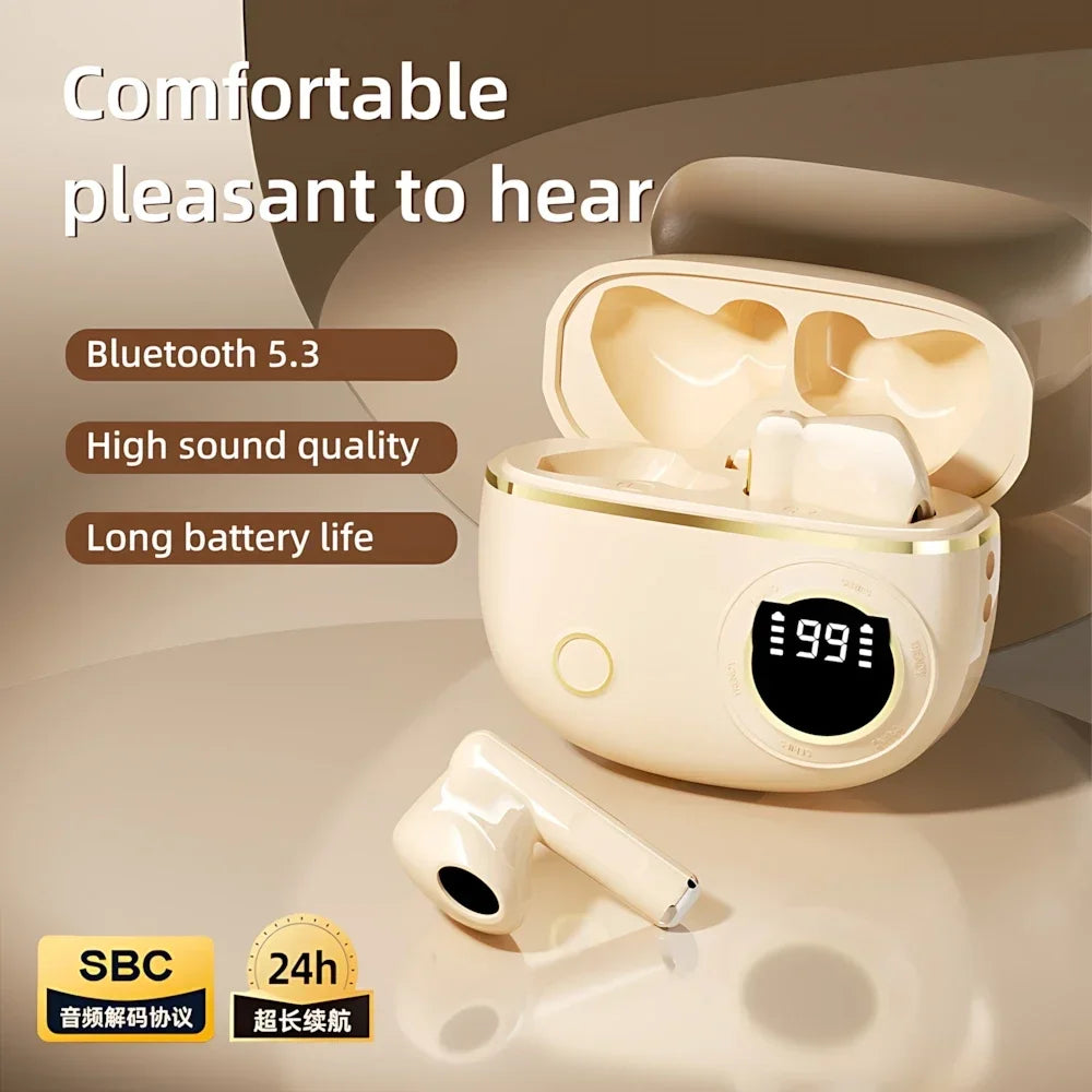 Lenovo TWS Wireless Bluetooth Headset LED Dislpaly Waterproof Noise Reduction Earphone Sports Stereo Noise Canceling Headphone