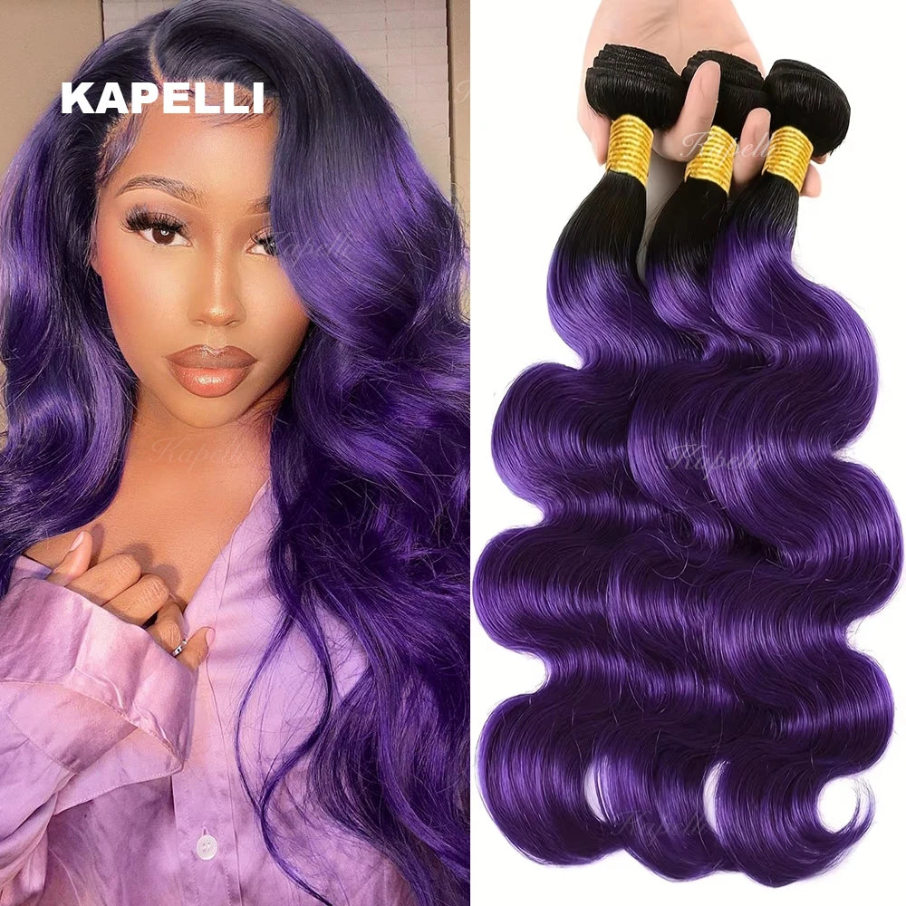 26 28 30 Pink Hair Bundles Body Wave Human Hair Bundles Pre Colored Red Hair Weaving 100% Human Hair Brazilian Hair Extensions
