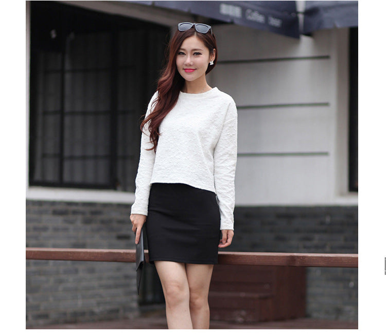 Sexy Versatile Slimming Look Skirt Hip-Covering Short Skirt High-Waist Elastic Slim One-Step Skirt Ol Pure Color Suit Professional Skirt