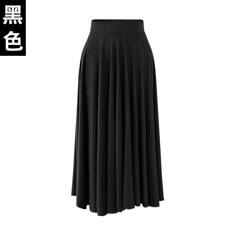 Summer New modal loose large size skirt 200kg fat mm long large swing skirt high waist pleated umbrella skirt