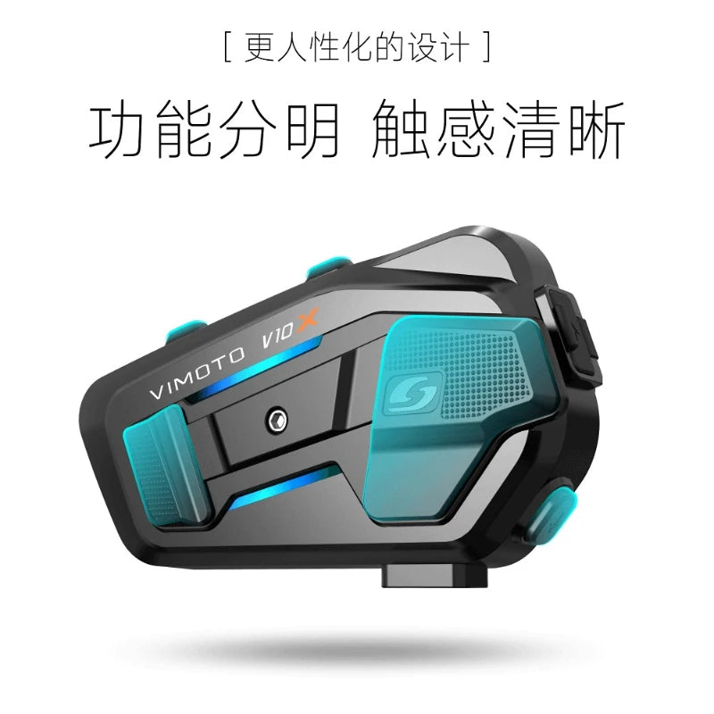 VIMAITONG V10X Helmet Bluetooth Earphones Motorcycle Riding Dedicated Multi-Person Intercom Full Helmet Built-in Headphones