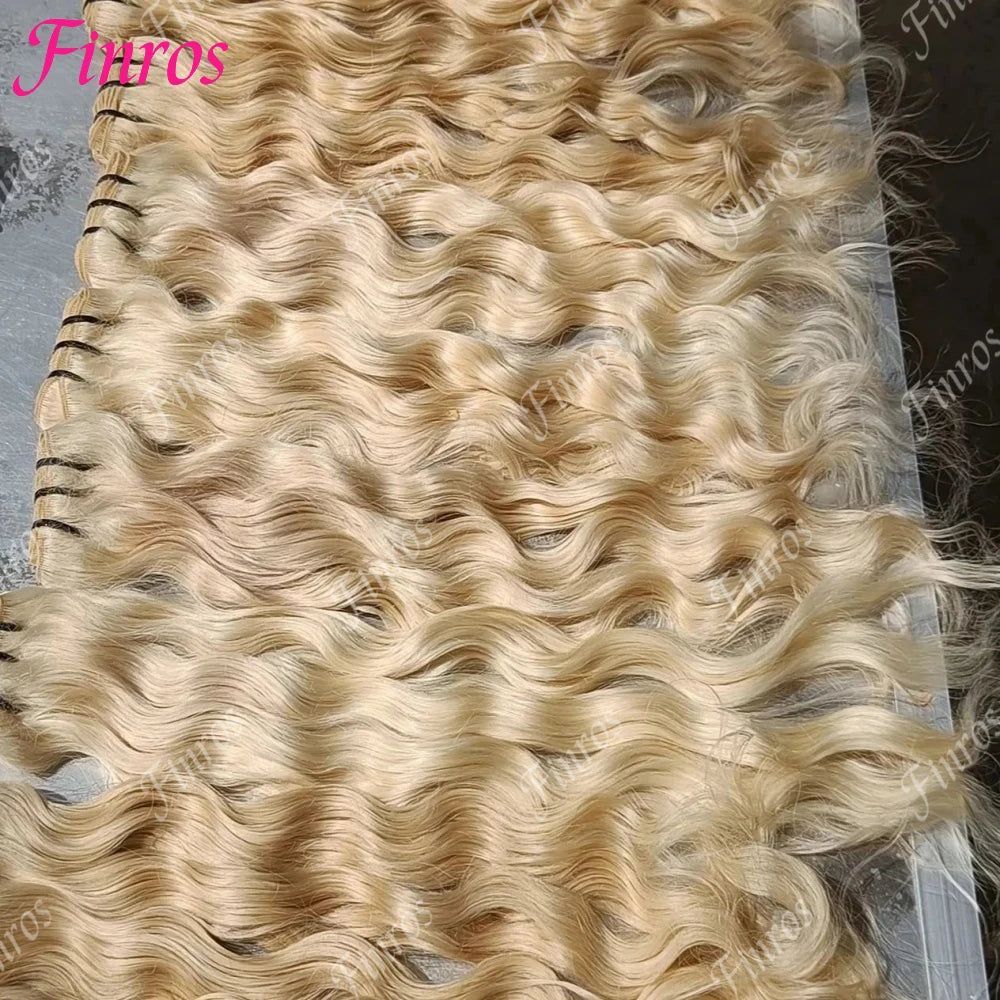 #613 Blonde Human Hair 1/3/4 Bundles Peruvian Body Wave Raw Hair Bundles 10 To 30 inch Human Hair Weft Can Be Dyed