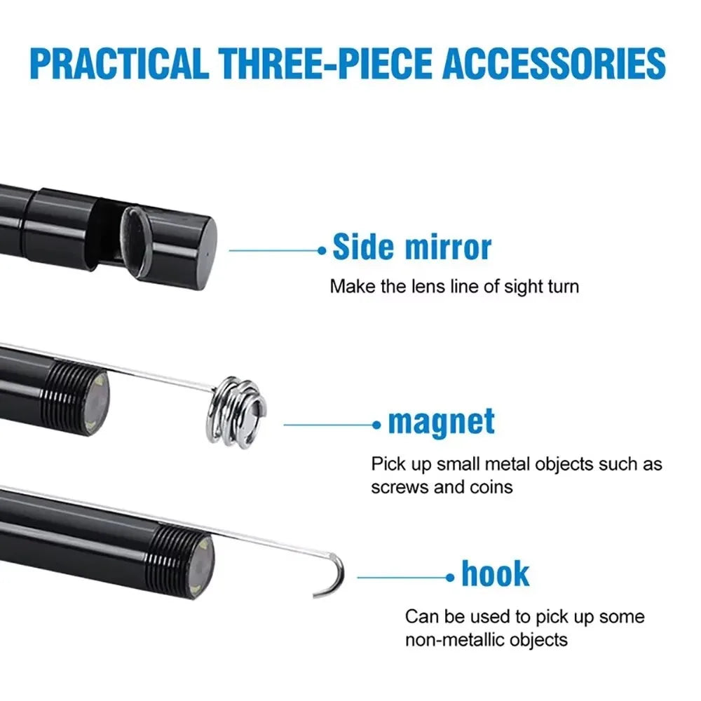 5.5/7.0MM TYPE-C Endoscope Camera  6 LEDs Adjustable USB OTG Android Flexible Inspection Borescope Cameras for Phone PC