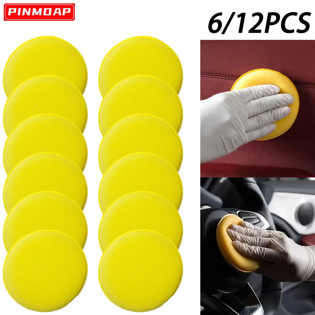Polishing Sponge Wax Car Applicator Pad Foam Wax Car Polisher Cleaning Pad For Cleaning Car Waxing Sponge Auto Parts 12pcs/1pack