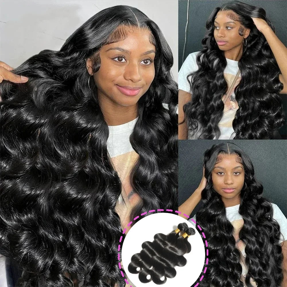 15A Raw Indian Human Hair Bundles Body Wave Bundles Human Hair Triple Lifespan Straight Deep Curly Wave Virgin Remy Hair No Tangle Shedding Keep Texture Silky Soft After Multiple Washes