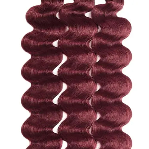 99j Burgundy Body Wave Human hair Bundles 12-26 Inch Unprocessed Virgin Human Hair 1/3pc 7A  Raw Hair Bundles Extensions