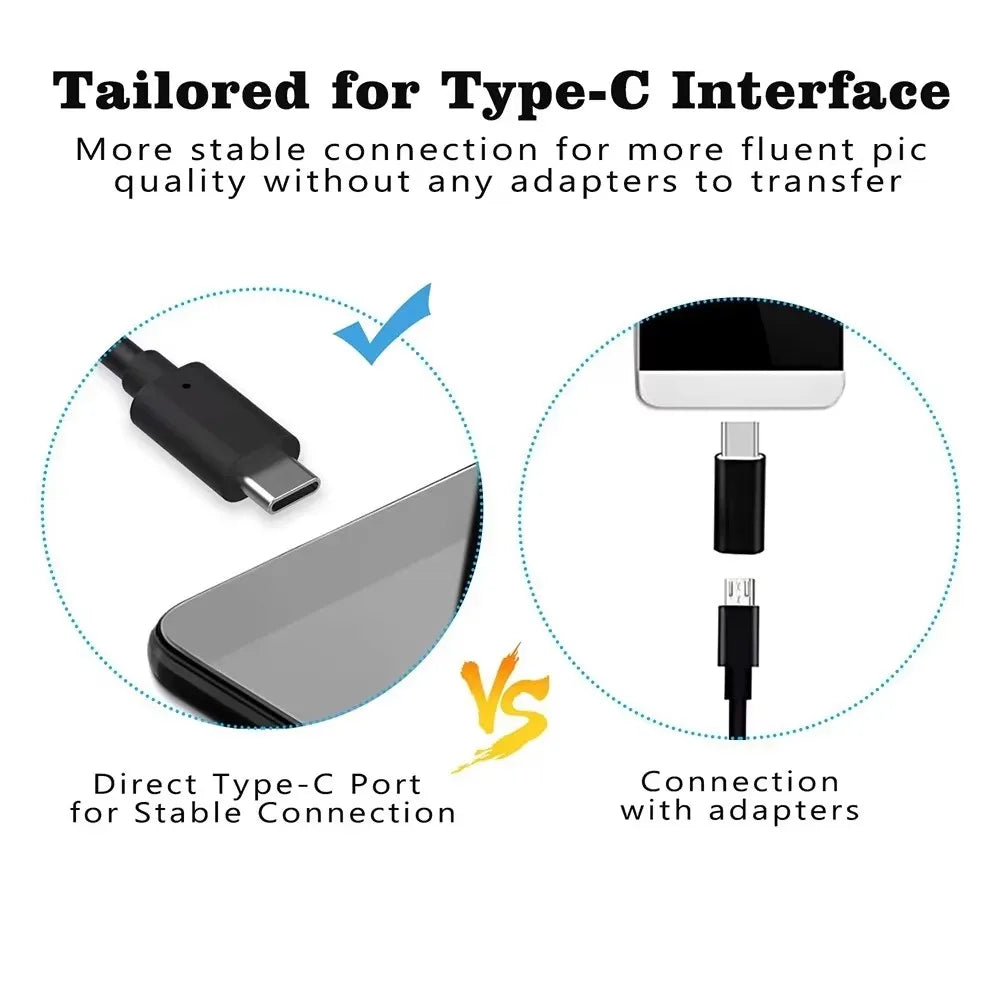 5.5/7.0MM TYPE-C Endoscope Camera  6 LEDs Adjustable USB OTG Android Flexible Inspection Borescope Cameras for Phone PC
