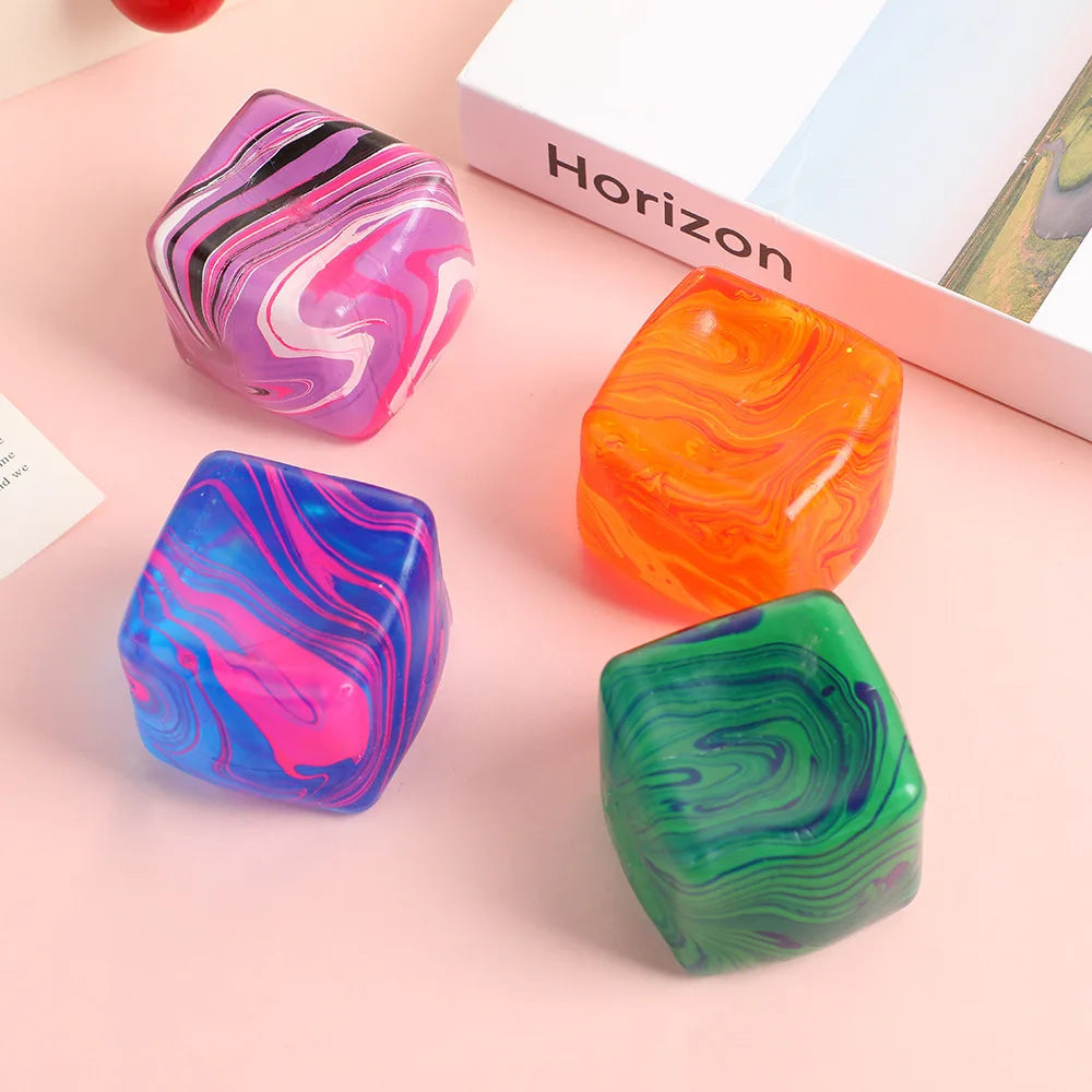 Marble Swirl Squishy Fidget Toy StressRelief Hand Squeeze Toy Portable SealedSensory Toys Anti Anxiety Hand ExerciseFidget Gifts