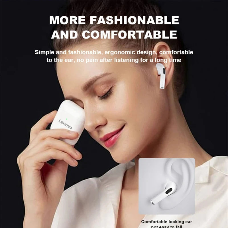 Original Lenovo Pro4 TWS Wireless Earphone Bluetooth Headset HiFi Noise Reduction Earbuds Waterproof Game Sports Mic Headphone