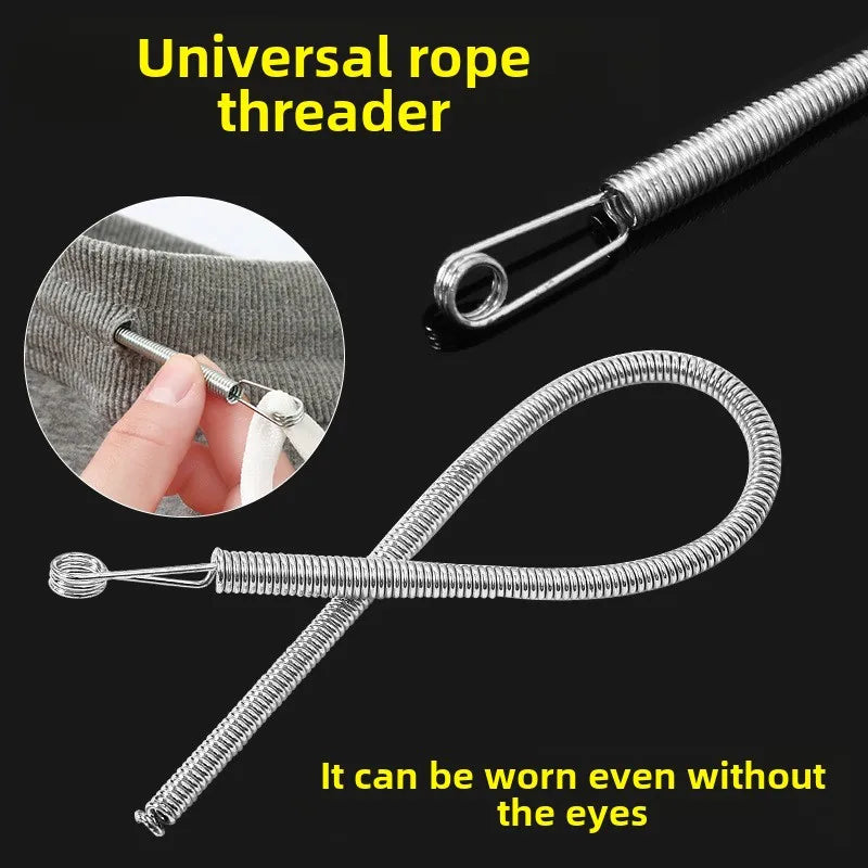 Adjustable Bendable Drawstring Threader Clip Household DIY Sewing Tool for Pants Hoodies Elastic Band Lace Cord