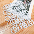 50/100 pieces of black and white hair bands, women's hair bands, high-elasticity rubber band hair bands, hair bands