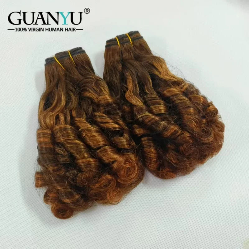 P4/30 Honey Blonde Funmi Human Hair Bundles Brazilian Human Hair Extensions 3/4 Bundles Deals Human Hair Weavings 100G