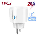 Smart Plug WiFi Socket EU 16A/20A With Power Monitor Timing Function Tuya Smart Life APP Works With Alexa Google Home