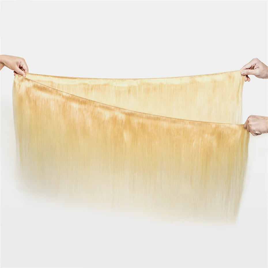 Bone Straight 1 3 4 Bundles Brazilian Unprocessed Human Hair Extensions 613 Honey Blonde Double Weft Bundles Deal 30 32 34 36 38 inch