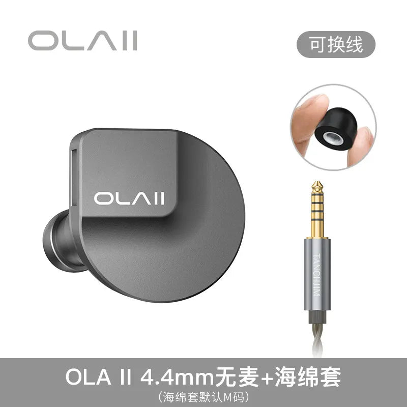 TANCHJIM OLA2 In-Ear Wired Earphones with Hybrid Drivers 3.5mm/4.4mm/Type-C Connector, Professional HiFi Headphones Gifts