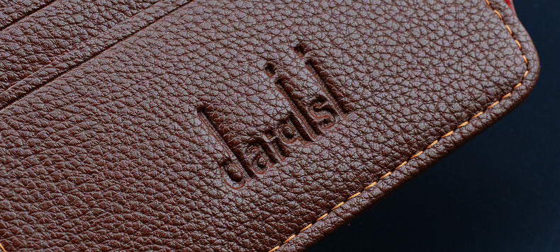 New Men's Wallet, Men's Short Wallet, Fashionable European and American Magnetic Buckle Multi-Card Slot Card Holder, Large Capacity Pebbled Wallet