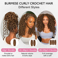 Feather Highlight Crochet Human Hair Burmese Curly Miracle Knots Soft Natural Braiding Hair Extensions For Black Women Full Ends