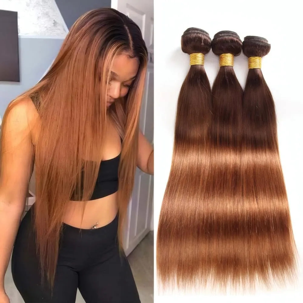 4/30 Human Hair Bundles 4/30 Colored Bundles Brazilian Body Wave Bundles Straight Bundles