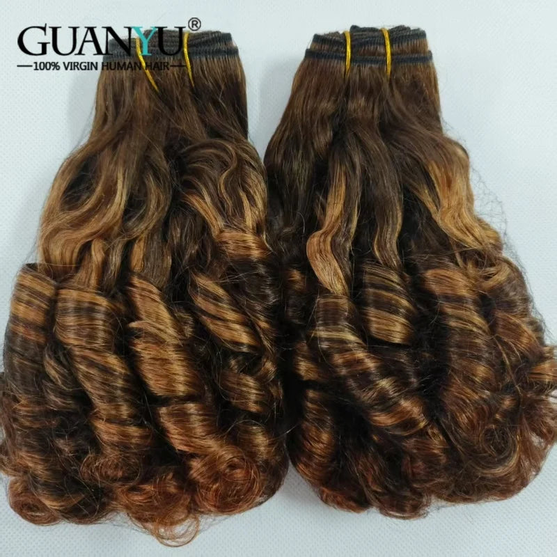 P4/30 Honey Blonde Funmi Human Hair Bundles Brazilian Human Hair Extensions 3/4 Bundles Deals Human Hair Weavings 100G