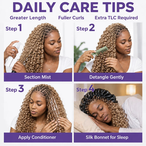 #27 Highlight Honey Blonde Deep Wave  Crochet Human Hair Extensions Pre Separated Miracle Knots Invisible Knotless Feather Crochet Braids Human Hair Bulk Hair For Braiding