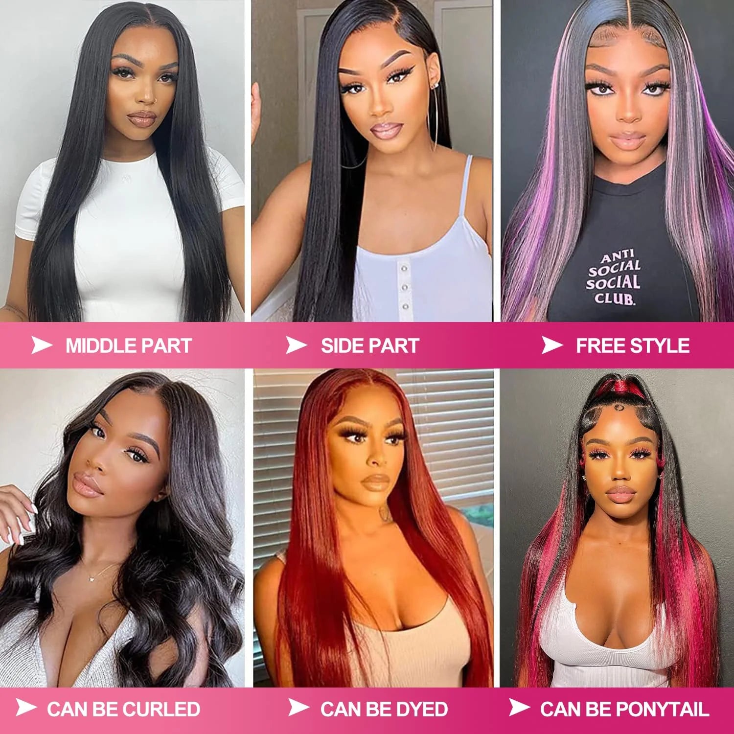 42 Inch Straight 250 Density 13x6 HD Lace Human Hair Wigs For Woman 5x5 HD Lace Closure Wig Sale Pre Plucked With Baby Hair