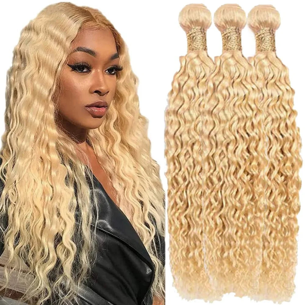 #613 Blonde Human Hair 1/3/4 Bundles Peruvian Body Wave Raw Hair Bundles 10 To 30 inch Human Hair Weft Can Be Dyed