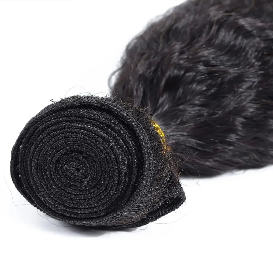 14 16 18 Kinky Straight Bundles Human Hair 3 Bundles 10A 100% Unprocessed Human Hair For Women Natural Black Color