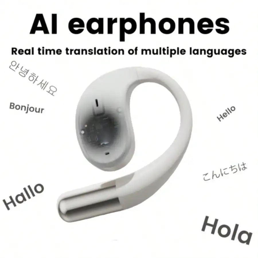 AI Translator Headphones Smart Voice Translation Earbuds 150 Languages Online Translator Bluetooth-Compatible In Ear Headphones Real Time Translator Device For Business Travel And Daily Use