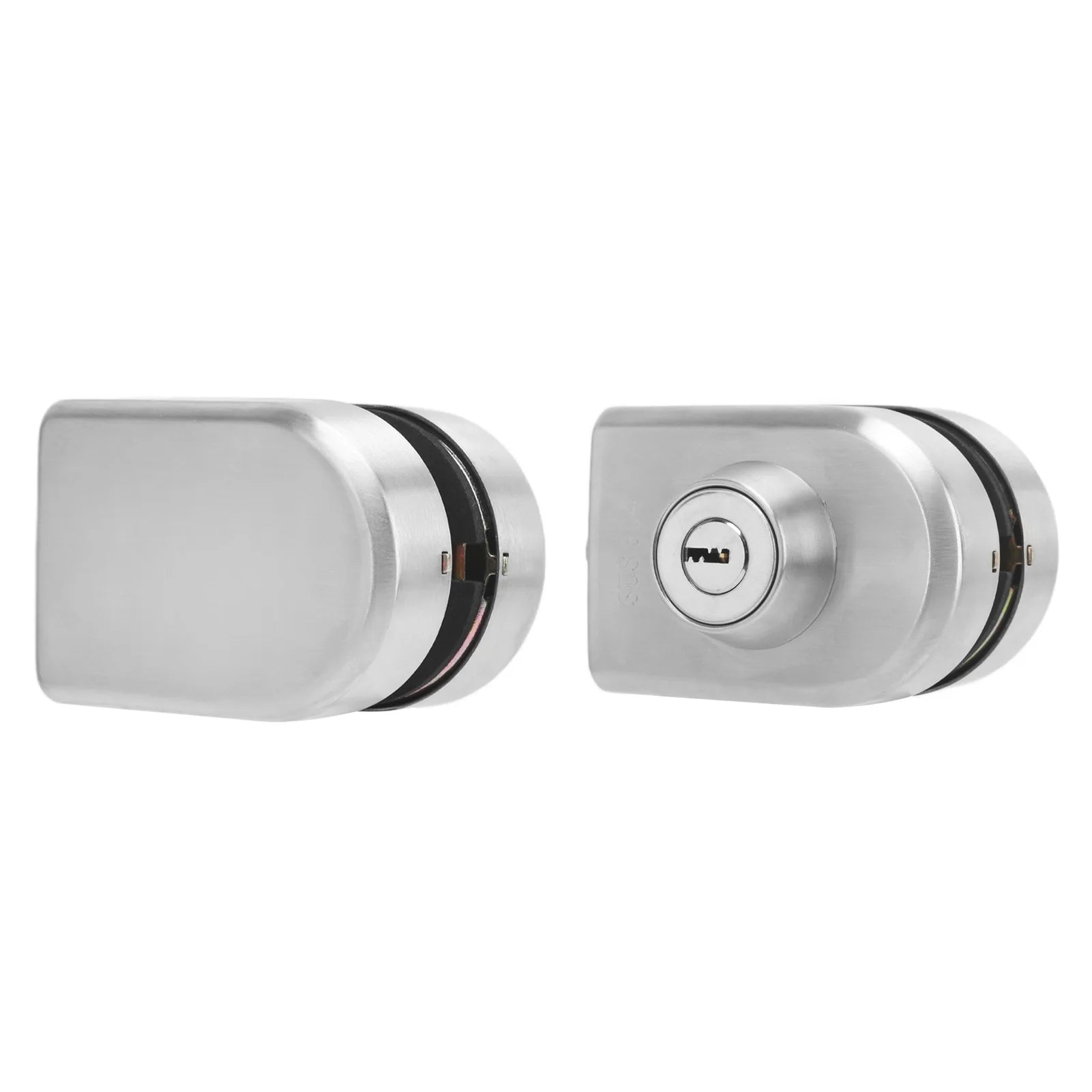 Stainless Steel Double Push Sliding Glass Door Access Control Lock With 3 Keys Anti Theft Security Door Lock