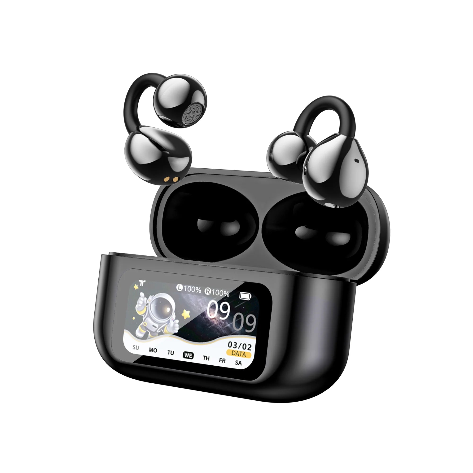 AI Translation Headphones True Wireless Earbuds LED Power Display Earphones with Wireless Charging Case