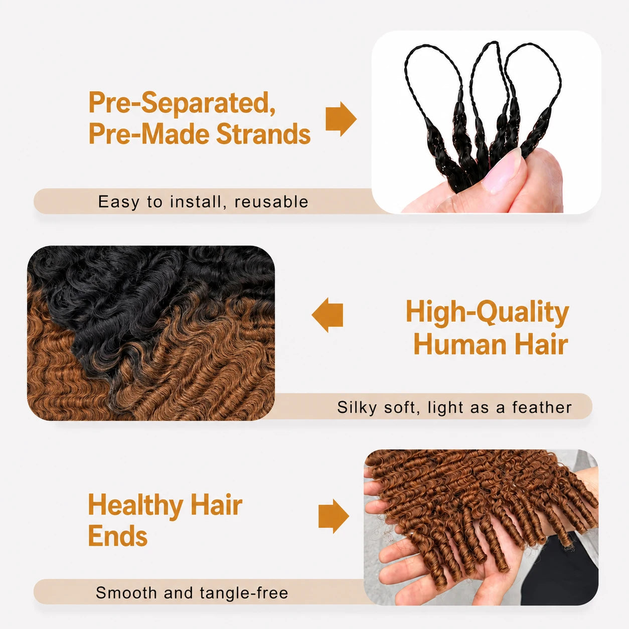 TB30 Burmese Curly Crochet Human Hair Miracle Knots Feather Crochet Invisible Crochet Raw Virgin Kinky Curly Hair Extensions