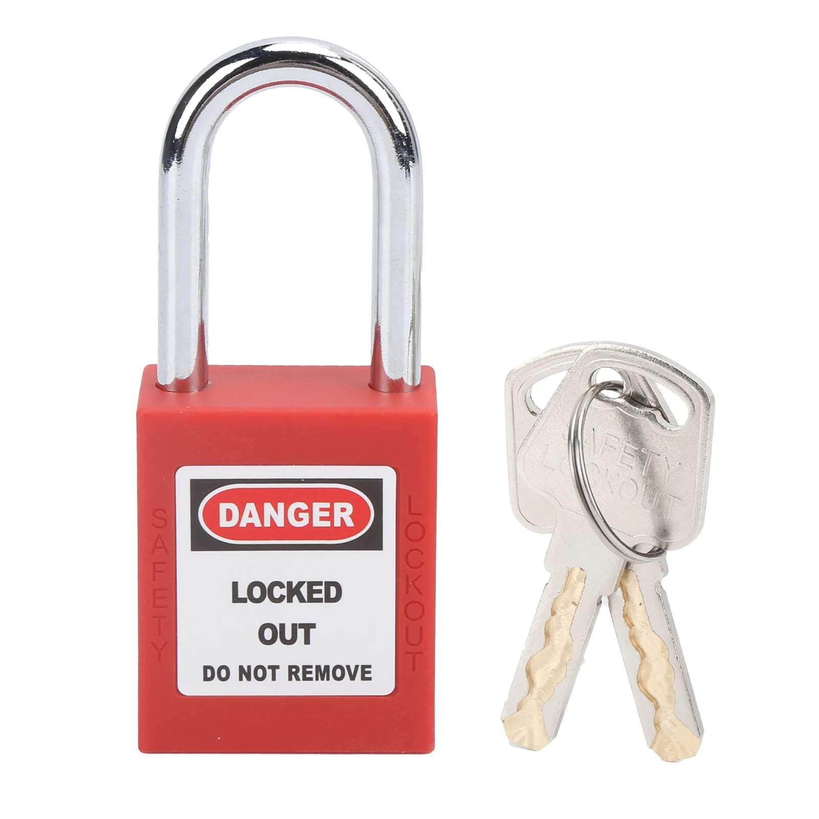 38MM Lockout Tagout Padlock Anti Skid Steel Beam Isolation Corrosion Resistant With Two Keys For Engineering Safety