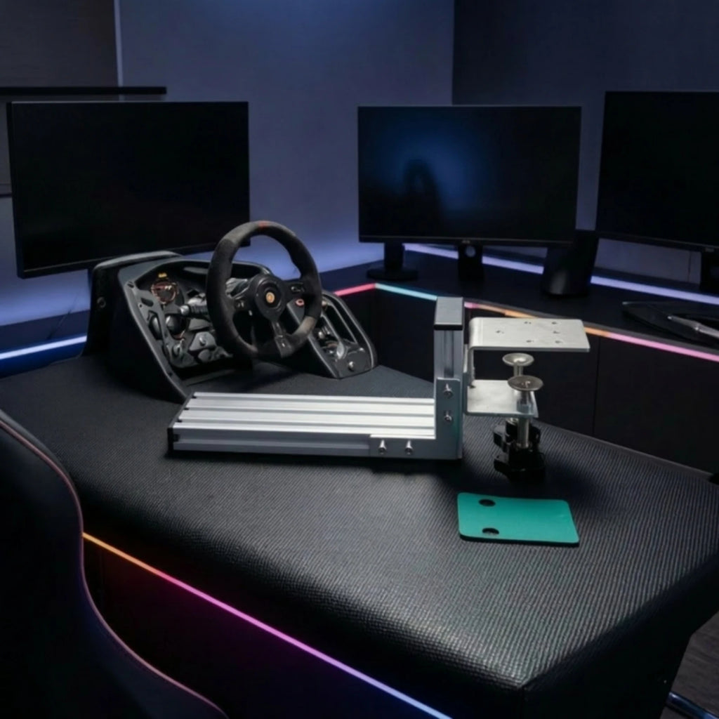 L-Shaped Bracket with Mounting Plates Adjustable Handbrake Mount Bracket Handbrake Mount Rigid Stainless Steel for Sim Racers