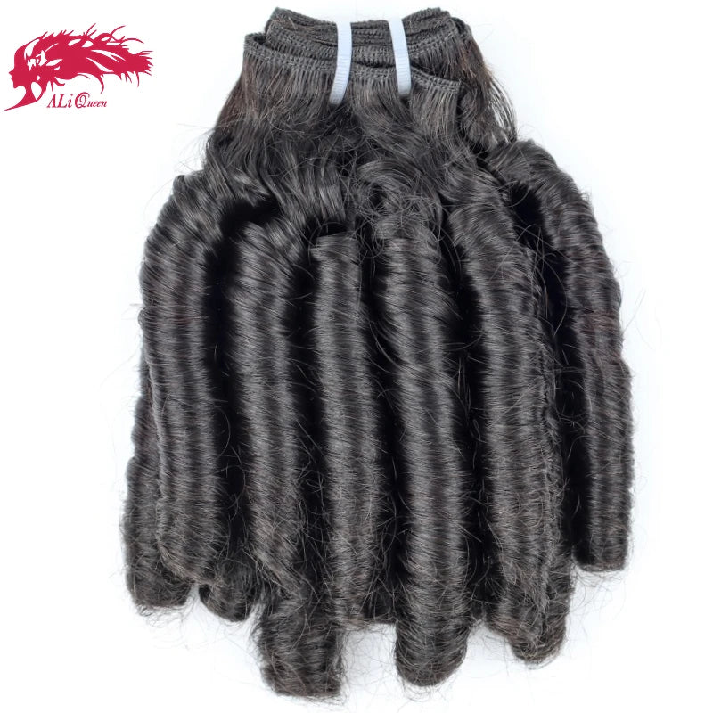 Ali Queen Double Drawn Hair Bundles Spring Curl Human Hair Bundles Virgin Hair Weave For Women Indian 100% Human Hair Extensions