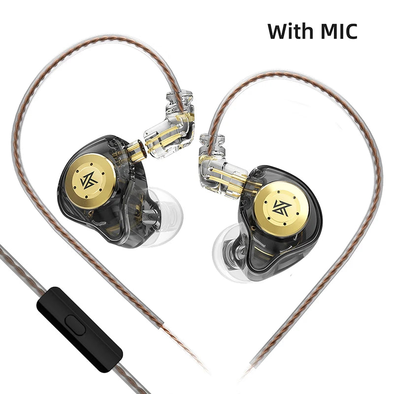 KZ EDX PRO 10mm Dual Magnetic Dynamic IEM HiFi Earphones with 2Pin Detachable 5N OFC Cable Ergonomic Design Upgraded Gaming Earbuds for Audiophile