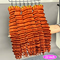 #350 Color Deep Wave Bundles 100% Human Hair Ginger Orange Double Weft 18-24 Inch Vietnamese Raw Virgin Hair Weave Extensions