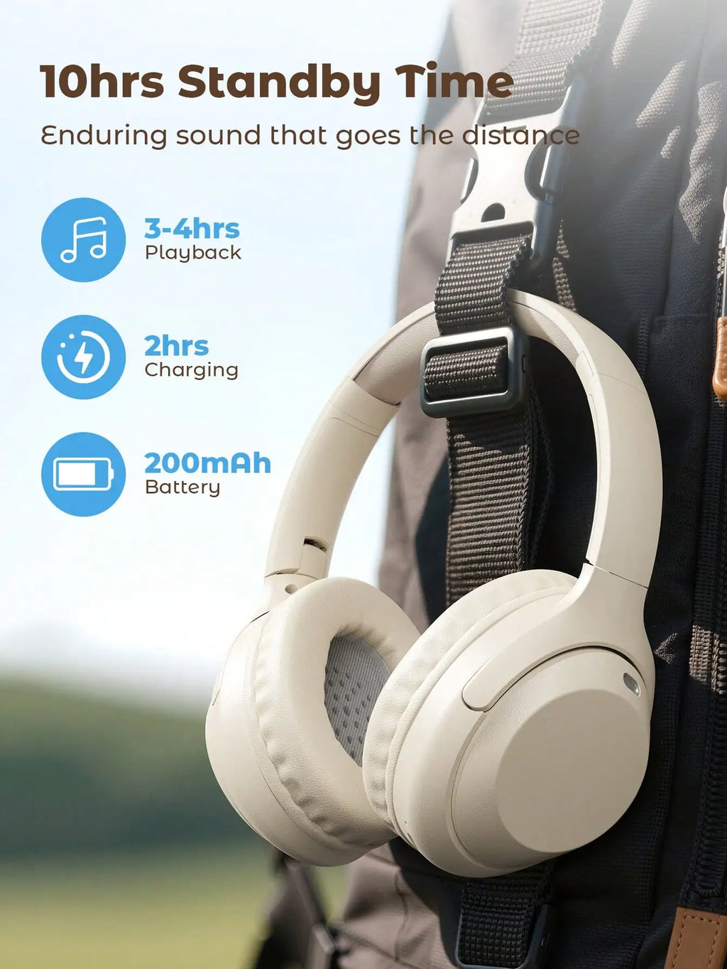 Teckwe New Wireless Over Ear Headphones With Stretchable Headband, Full Ear Coverage, HD Calling, Foldable Ear Cups, HIFI Sound, Extra Bass, Long Battery Life, Travel, Business, USB-C Charging, Inexpensive Gift