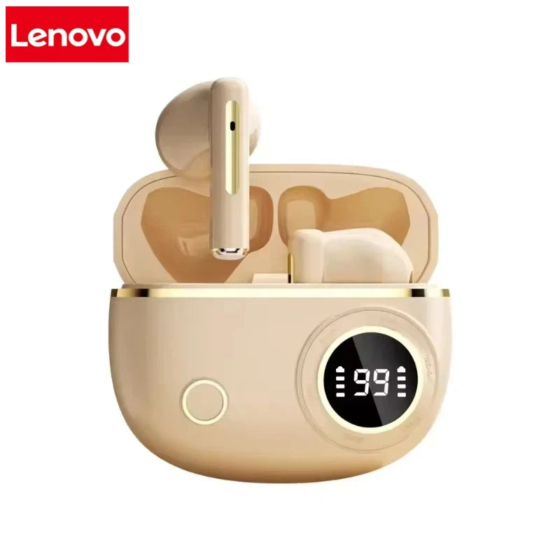 Lenovo TWS Wireless Bluetooth Headset LED Dislpaly Waterproof Noise Reduction Earphone Sports Stereo Noise Canceling Headphone