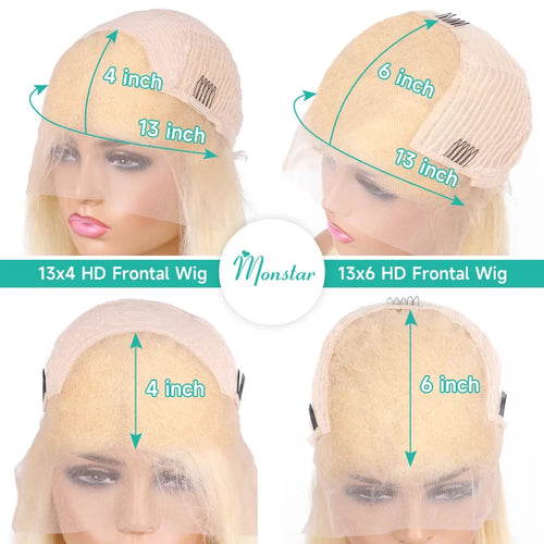 13x4 13x6 613 HD Blonde Bob Hair Wig Human Hair Lace Frontal Wig Brazilian Straight Bob Wig Lace Front Human Hair Wigs For Women