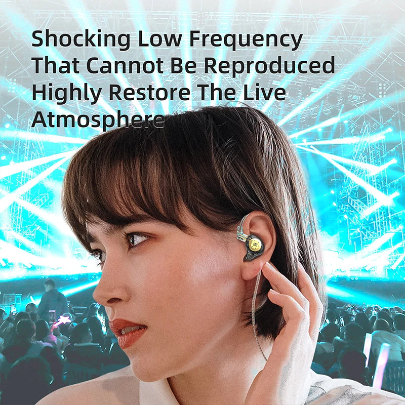 KZ EDX PRO 10mm Dual Magnetic Dynamic IEM HiFi Earphones with 2Pin Detachable 5N OFC Cable Ergonomic Design Upgraded Gaming Earbuds for Audiophile