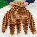 Deep Wave #30 Color Human Hair Bundles Double Weft 20-24 Inch Vietnamese Hair Weave Extensions 100% Raw Virgin Hair For Women