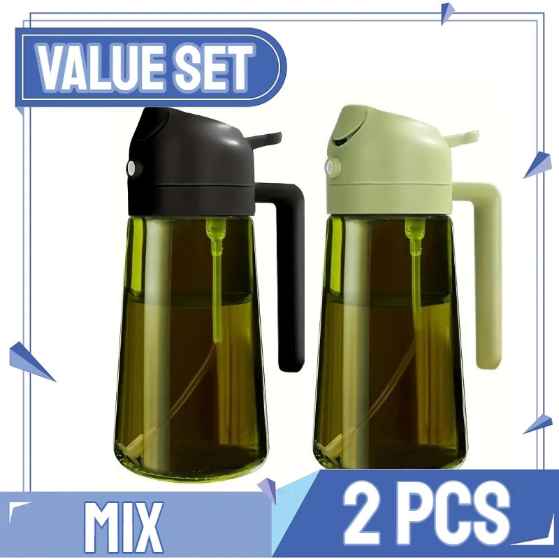 2in1 Kitchen Spray Oil Dispenser Oil Sprayer Polisher Or Only Brush Spray for Air Fryer Salad Grilling Roasting Cooking Kitchen