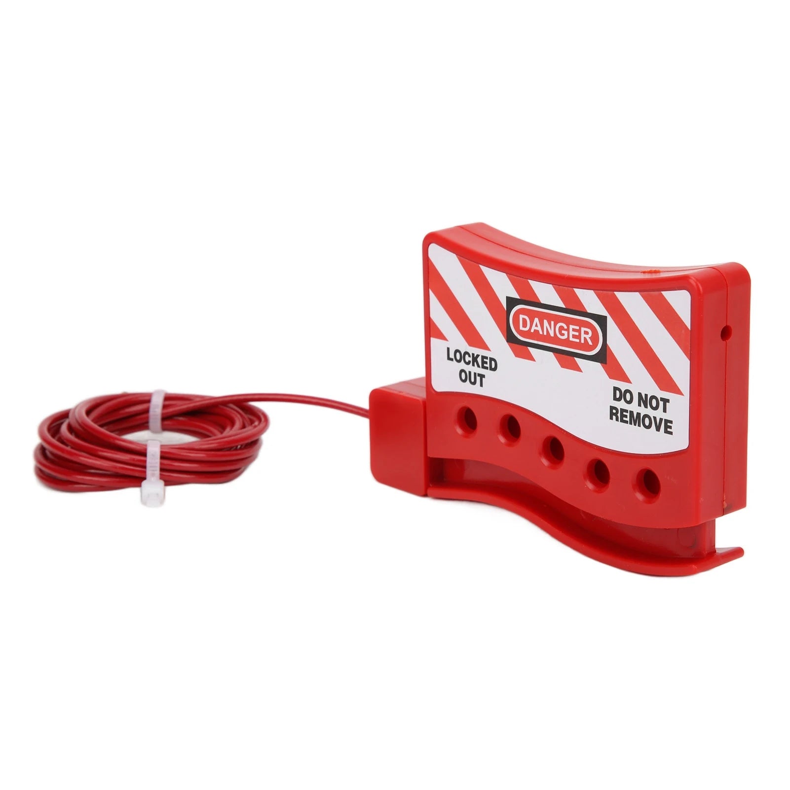 Portable High Toughness Wear Resistant Adjustable Cable Lockout Grip Industrial Lockout Tagout Safety Cable Lock