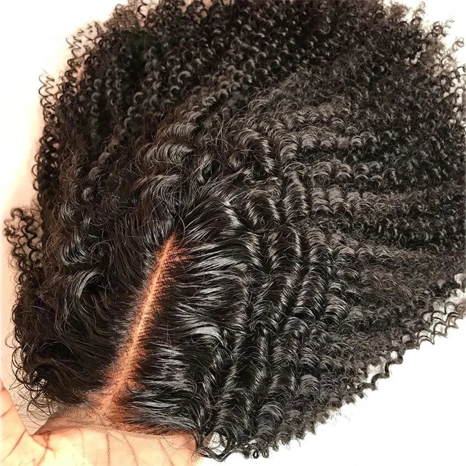 Wear And Go 13x6 Deep Wave Lace Frontal Bob Wig Kinky Curly Glueless Wig Short Ready To Go Human Hair Wigs 250 Density For Women
