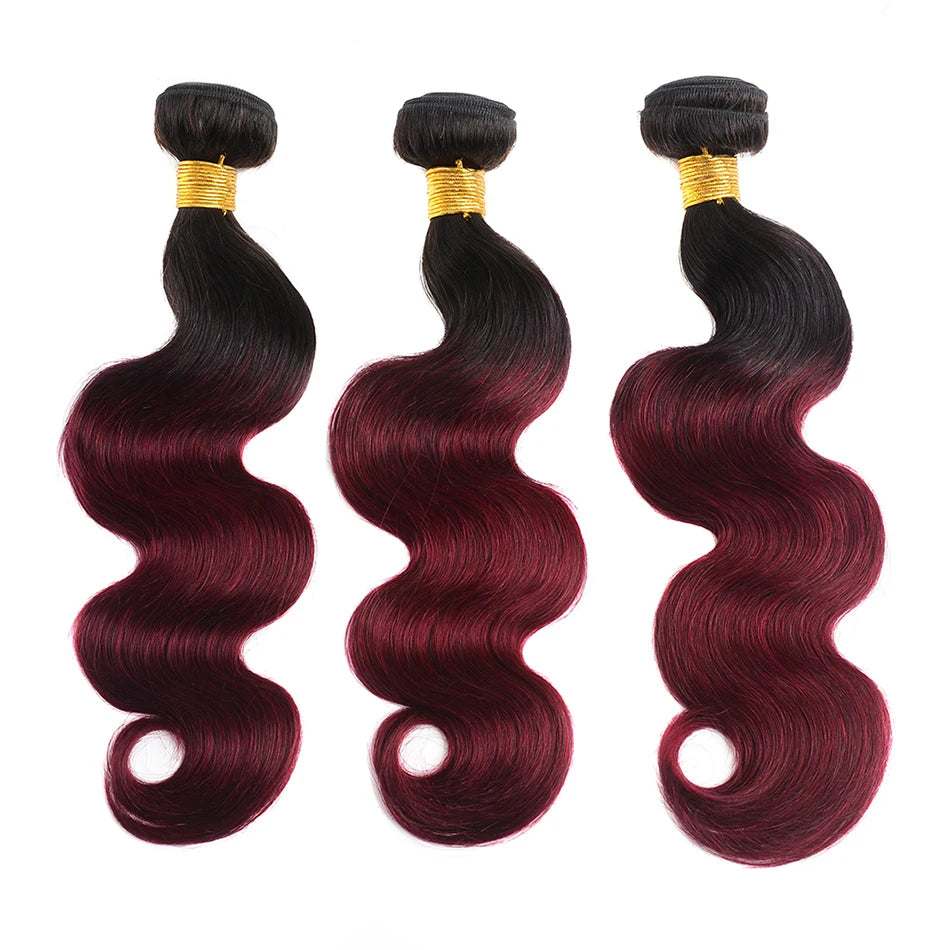Raw Indian Virgin Hair Brown Highlight Body Wave Human Hair Weave 3 Bundles Ombre Blonde Bouncy Loose Wavy Sew in Piano Color